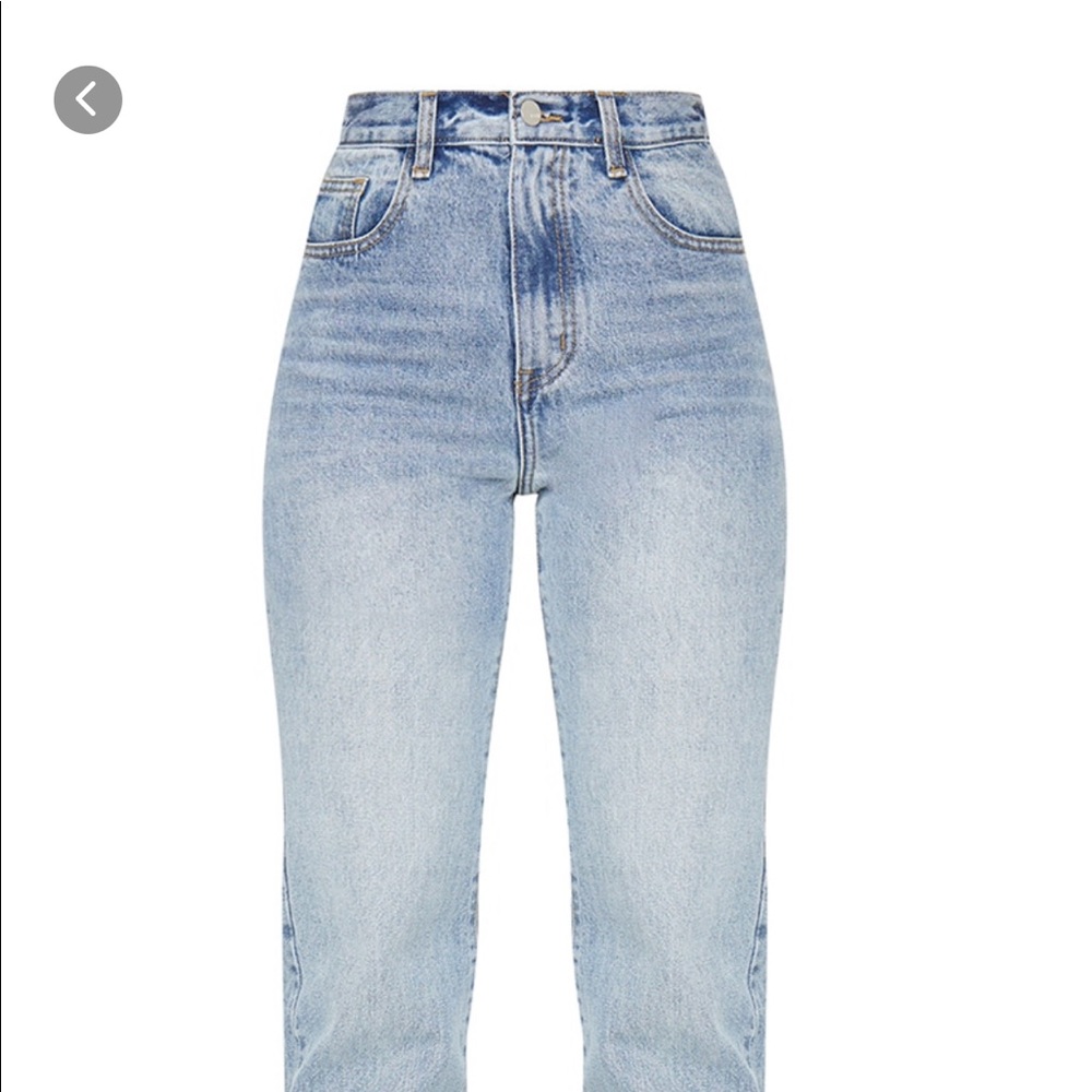 prettylittlething split hem jean